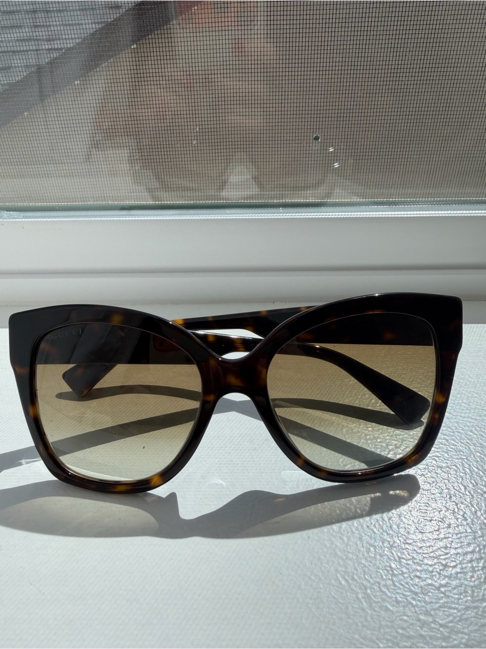 Gucci Tortoiseshell Cat-Eye Women’s Sunglasses - Brown Lenses
